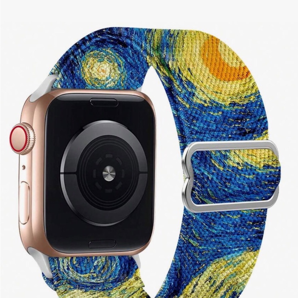 Apple Smartwatch band with Van Gogh Starry Night Print Design